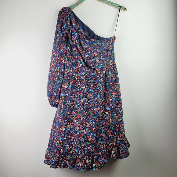 J. Crew Jacuzzi Starburst One Shoulder Dress Sz 8 - Picture 2 of 12